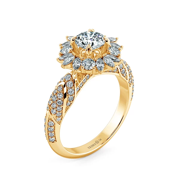 Nhẫn đính hôn Floral Halo NCH2501 4